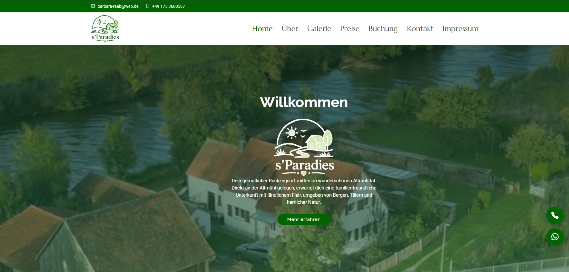 Webseite FEWO s’Paradies